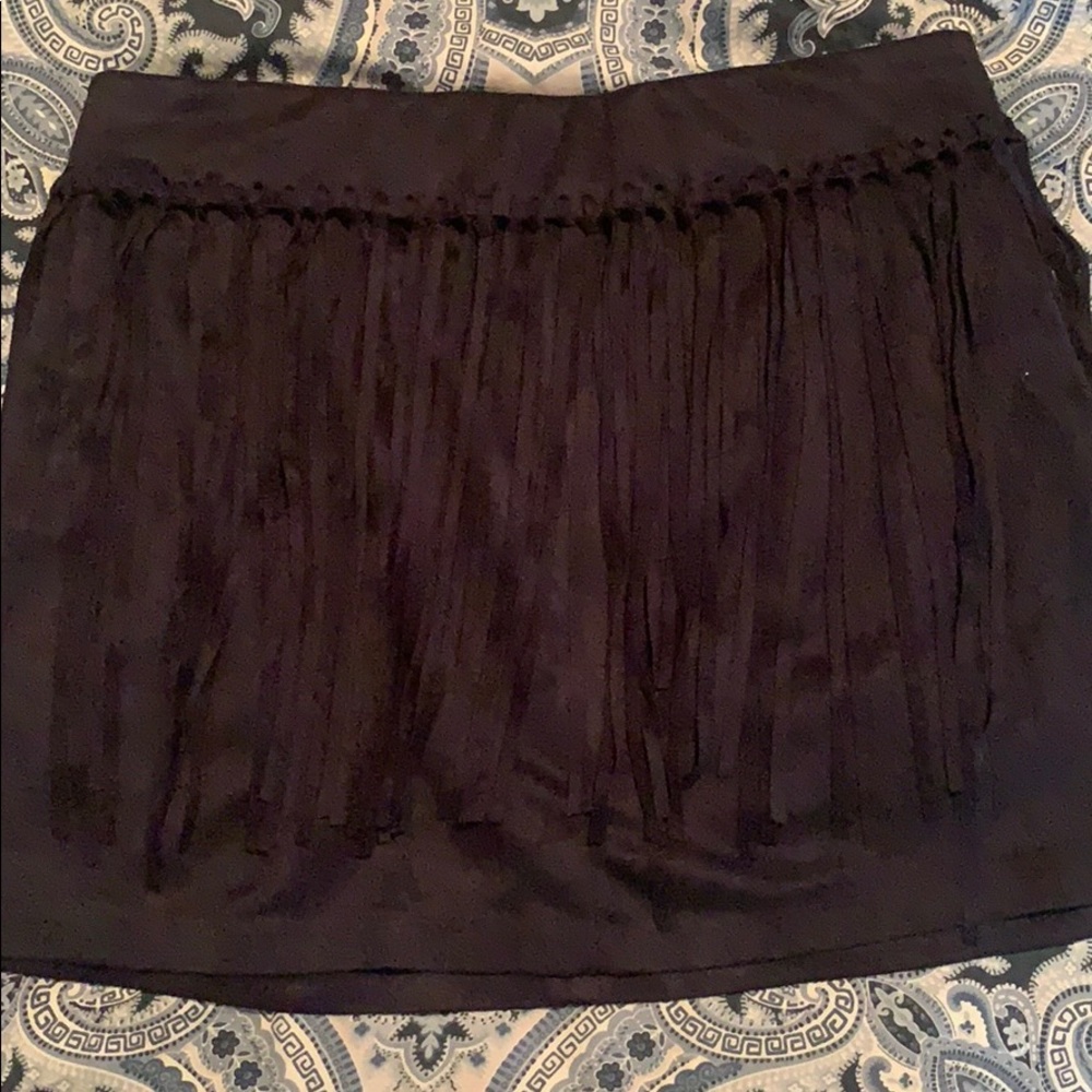 Zara Navy blue suede skirt